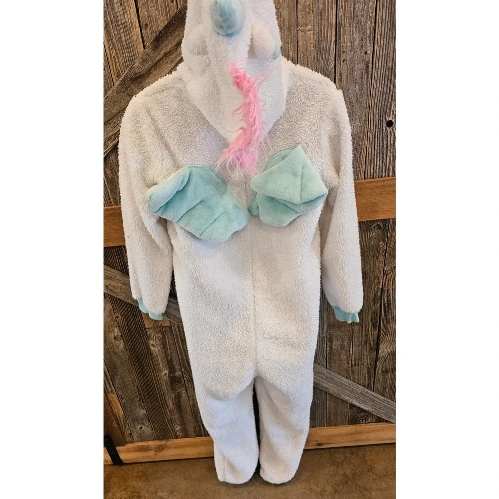Secret Treasures Unicorn Furry Full Zip One Piece Large